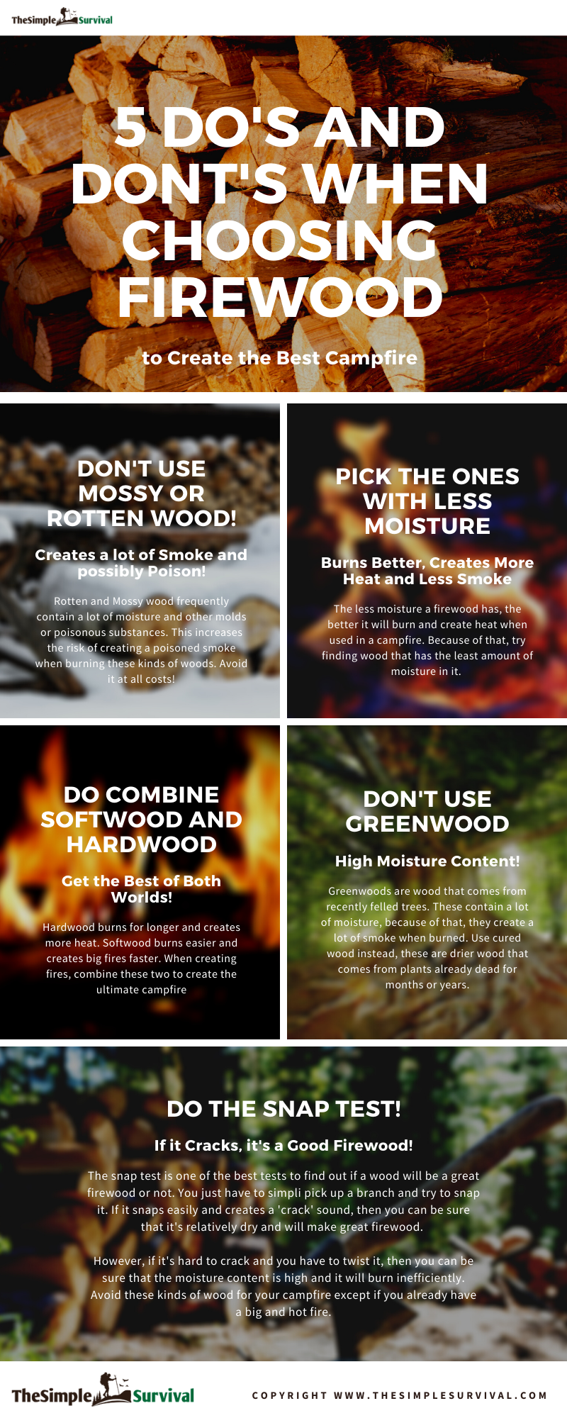 How to Choose the best Firewood infographics
